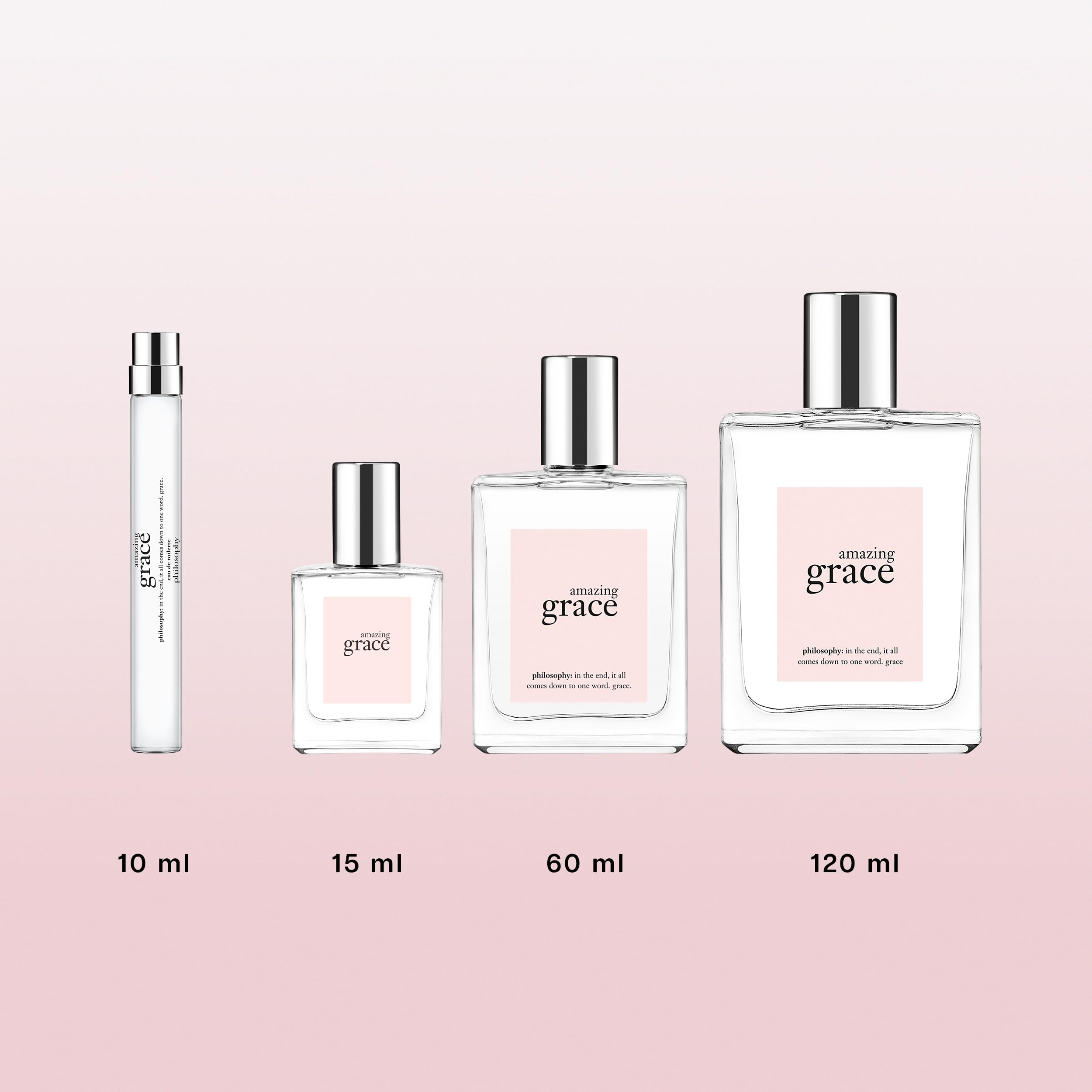 Philosophy Amazing Grace bottle with soft lighting for evening wear.