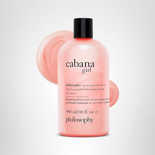 Philosophy Cabana Girl Shower Gel on skin with radiant hydration glow.