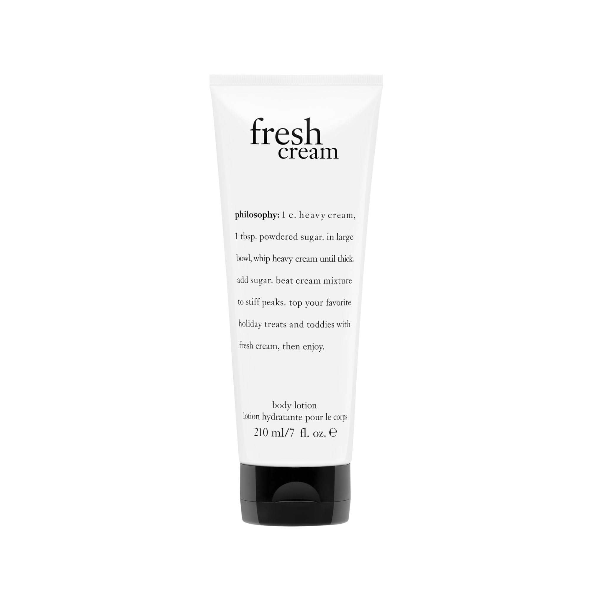 Philosophy Fresh Cream Lotion bottle front showing elegant packaging and scent promise