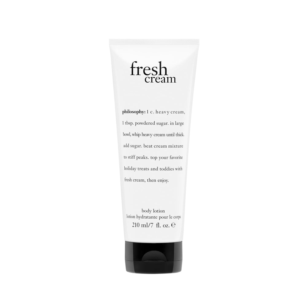 Philosophy Fresh Cream Lotion bottle front showing elegant packaging and scent promise