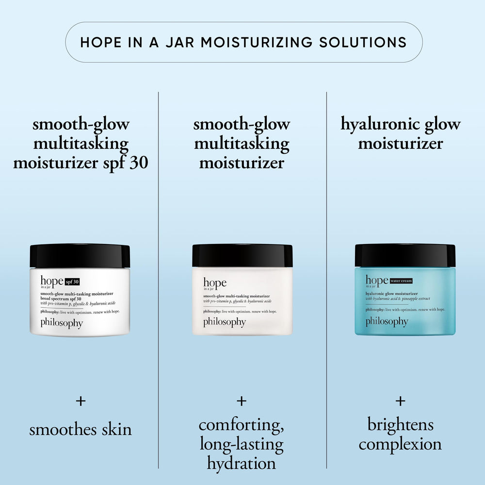 philosophy Hope in a Jar glycolic layer close-up hints renewed skin surface
