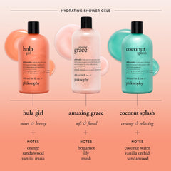 Philosophy Hula Girl bubbles rise for gentle cleansing on dry skin