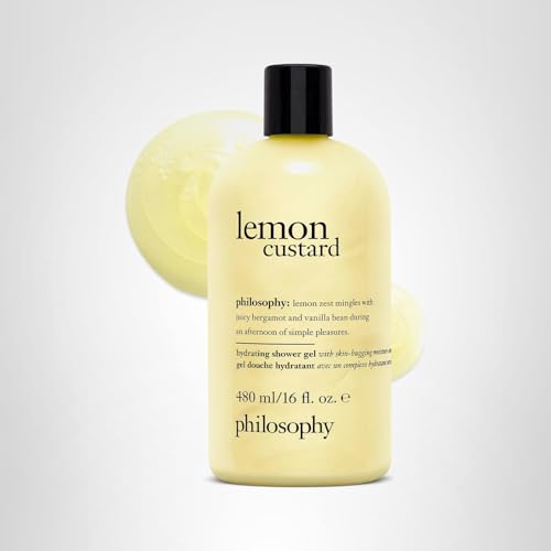 Philosophy Lemon Custard Shower Gel fragrance close-up conveys uplifting citrus notes