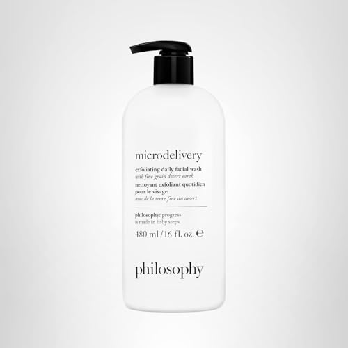 Philosophy Microdelivery exfoliating face wash packaging and label showcase clean skincare cues