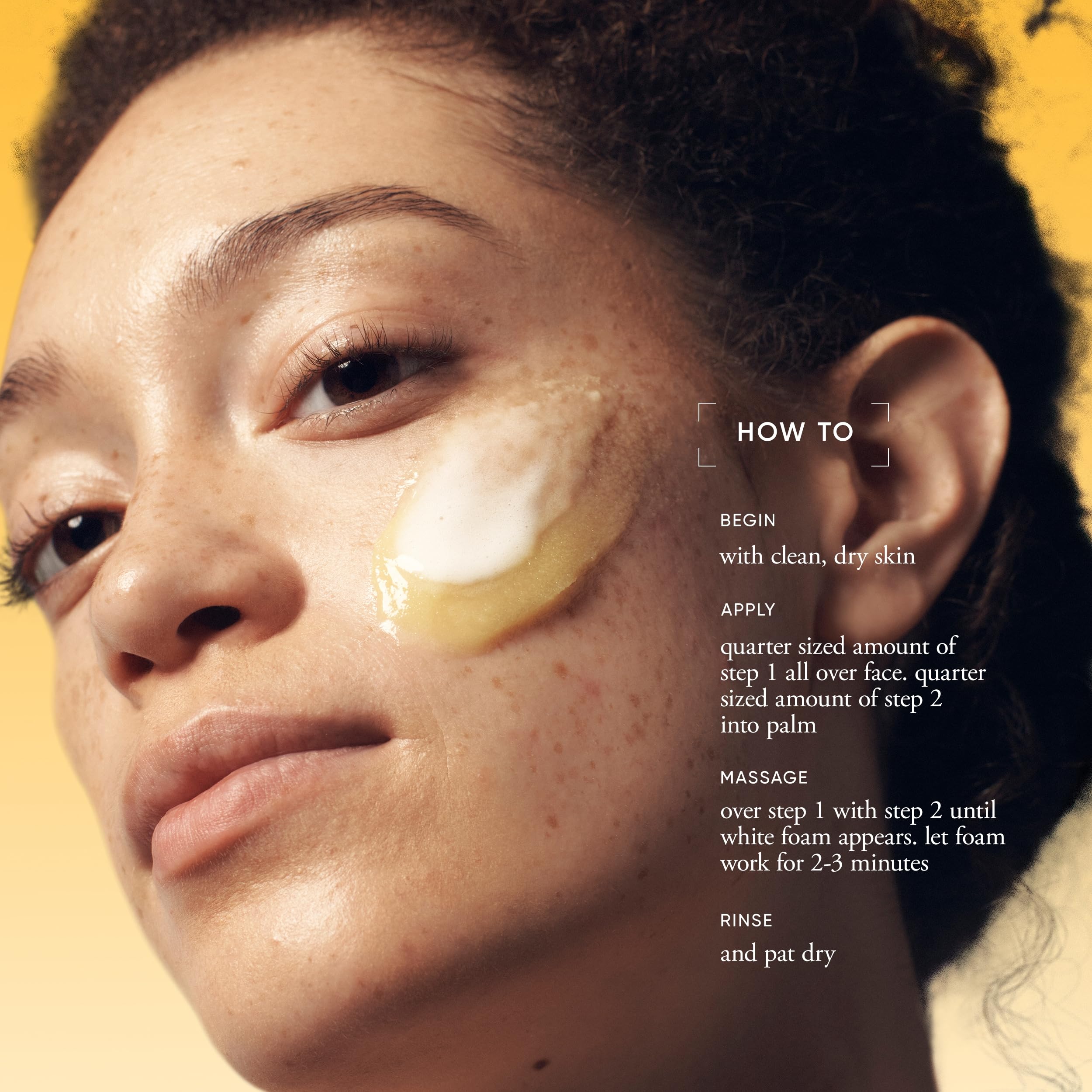 Face with subtle glow post-treatment, implying a refreshed complexion after weekly use