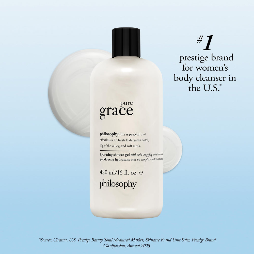 Philosophy Pure Grace moisture complex visible texture supports lasting hydration.
