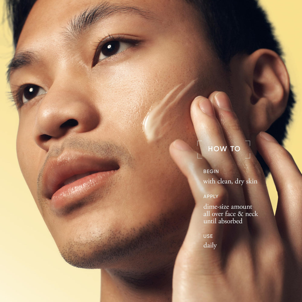 Philosophy Purity Made Simple Pore Ultra-Light Moisturizer green tea and vitamins closeup.