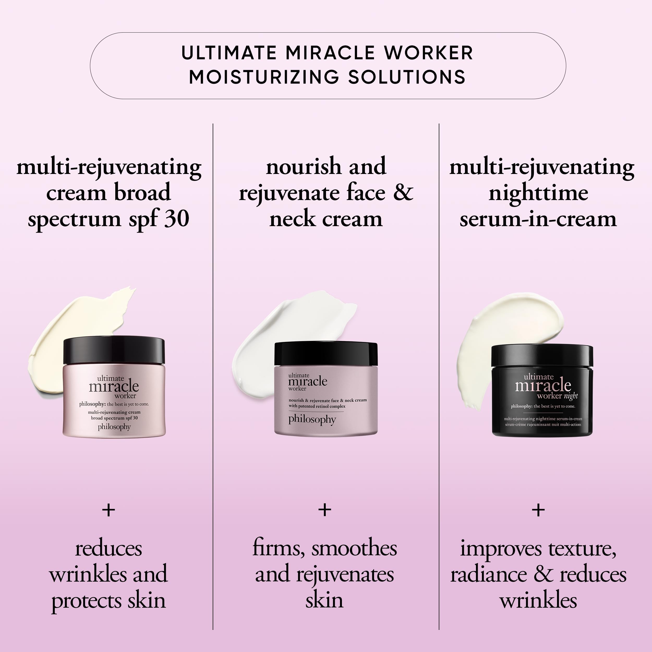 Philosophy Ultimate Miracle Worker SPF-30 label for daytime protection.
