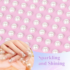 Phinus perlas para cabello 5 mm, acabado deslumbrante para looks festivos.