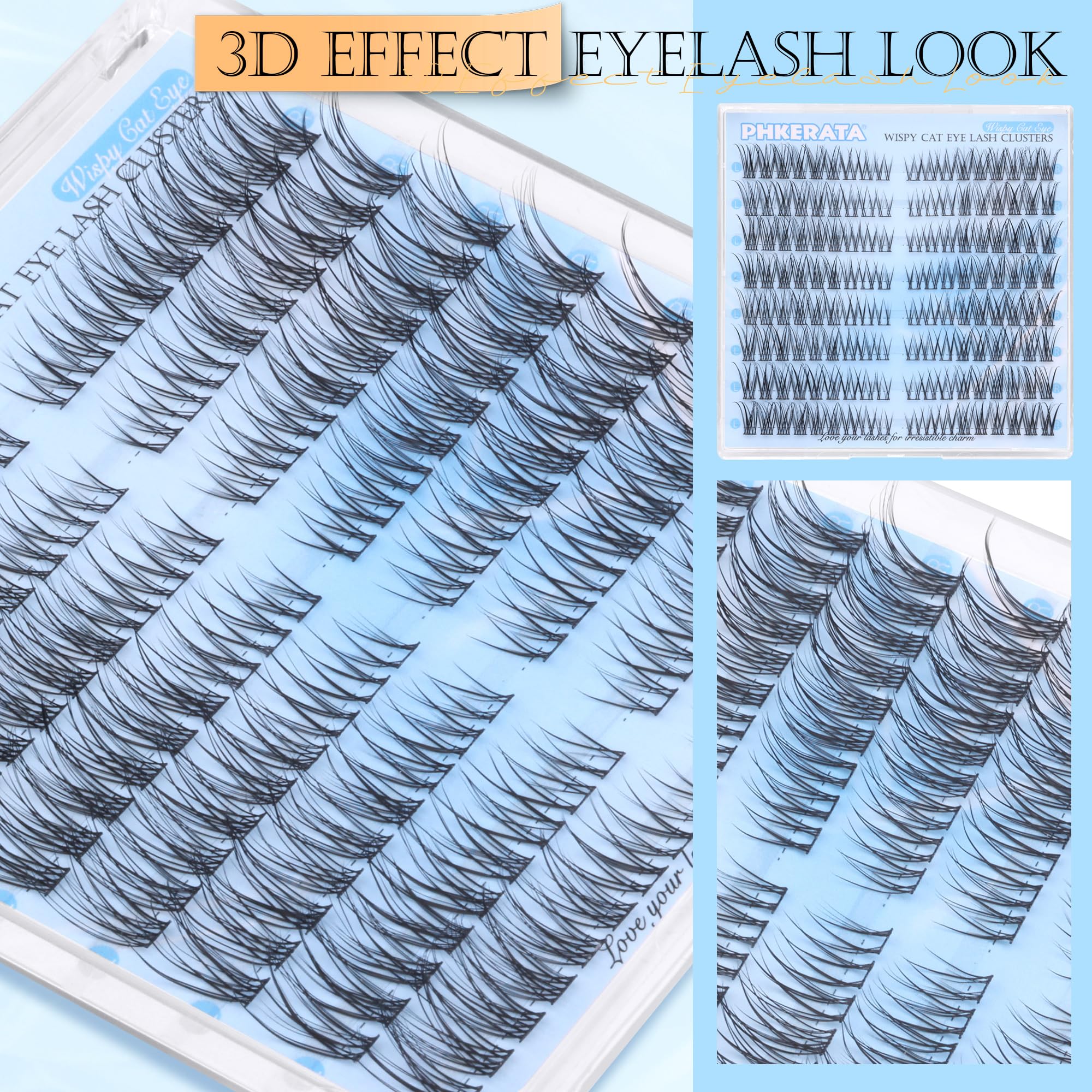 PHKERATA 144-piece DIY lash extensions kit.