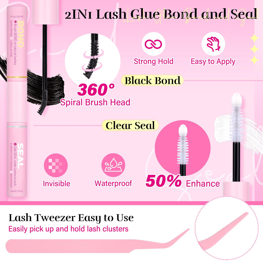 PHKERATA five-lengths set 8-16mm for customizable lash drama