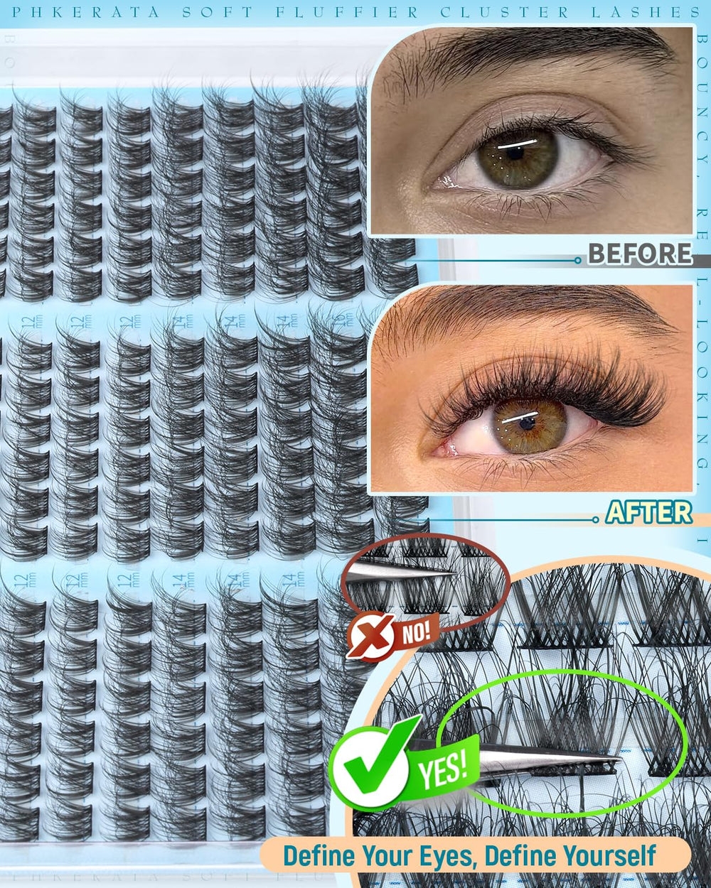 PHKERATA compatible with your preferred lash glue for customizable looks.