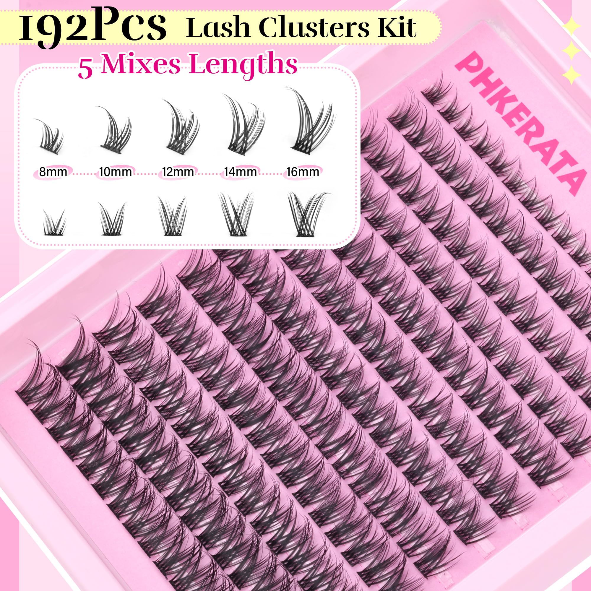 PHKERATA Precision Tweezers placement tool for neat cluster application and accurate results.