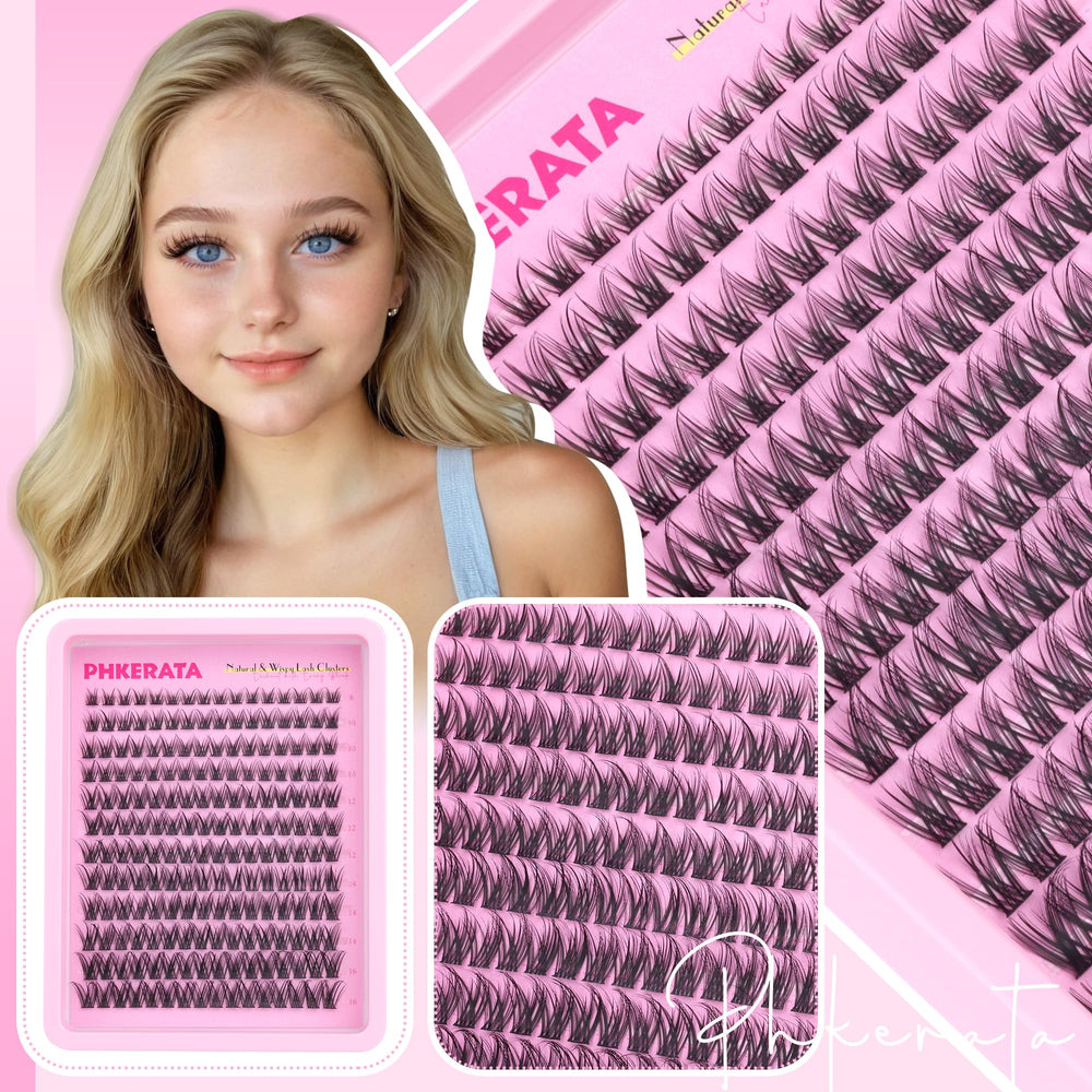 PHKERATA Mixed-length lashes (8–16 mm) for versatile wispy styles from natural to dramatic.