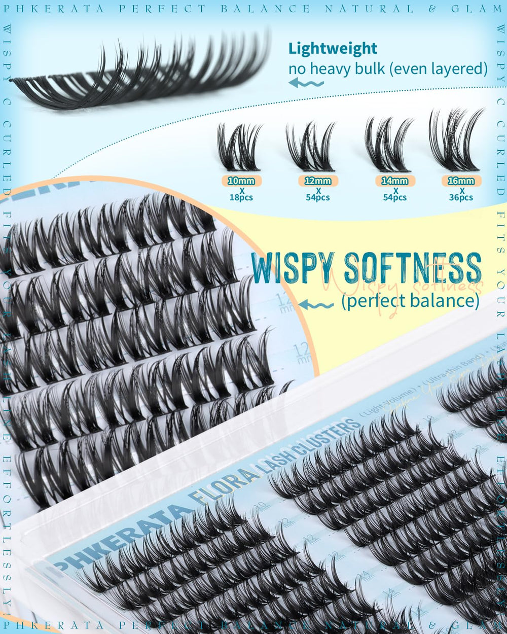 PHKERATA soft floral texture lashes for daily elegance