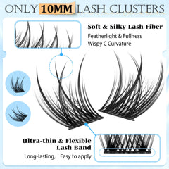 PHKERATA ultra-soft thin band lashes offer weightless comfort all day.