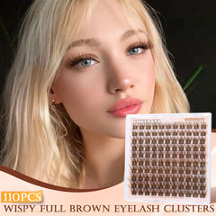 PHKERATA ultra-thin lash band brown lashes offer lightweight comfort
