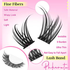 PHKERATA Ultra-thin Lash Band designed for lightweight wear and seamless blending.