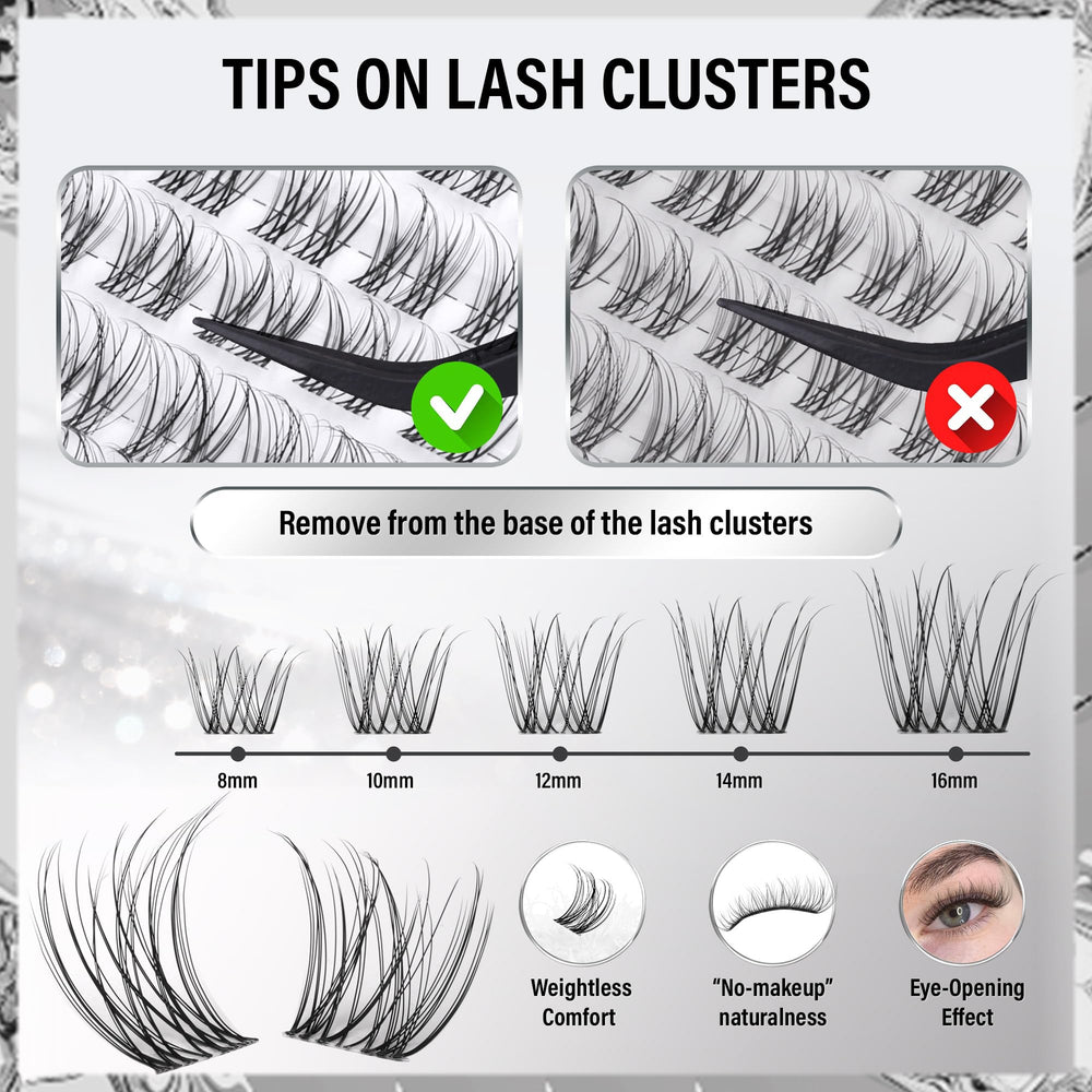 PHKERATA Velure Lash Clusters DIY-friendly look with easy at-home adhesion