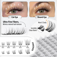 PHKERATA Velure Lash Clusters wispy texture adds natural definition