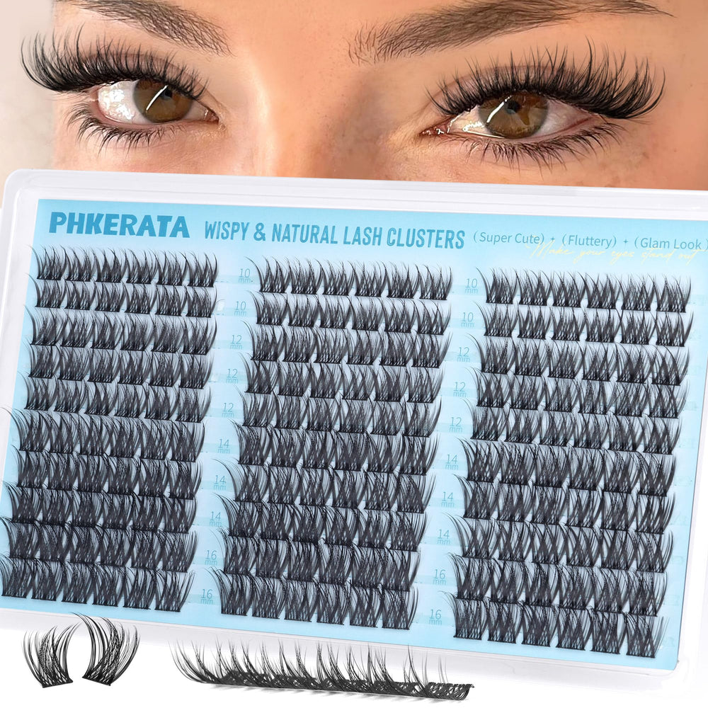 PHKERATA Wispy Lash Clusters all-day comfortable wear.