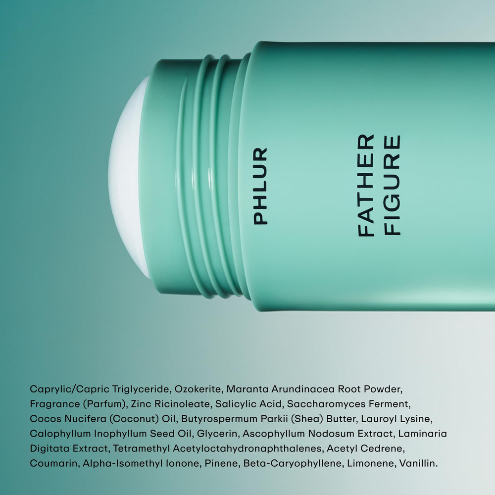 PHLUR Brand logo closeup reinforces premium, clean skincare messaging.