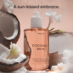 PHLUR Coconut Skin Body Mist spray on skin for a light scent.