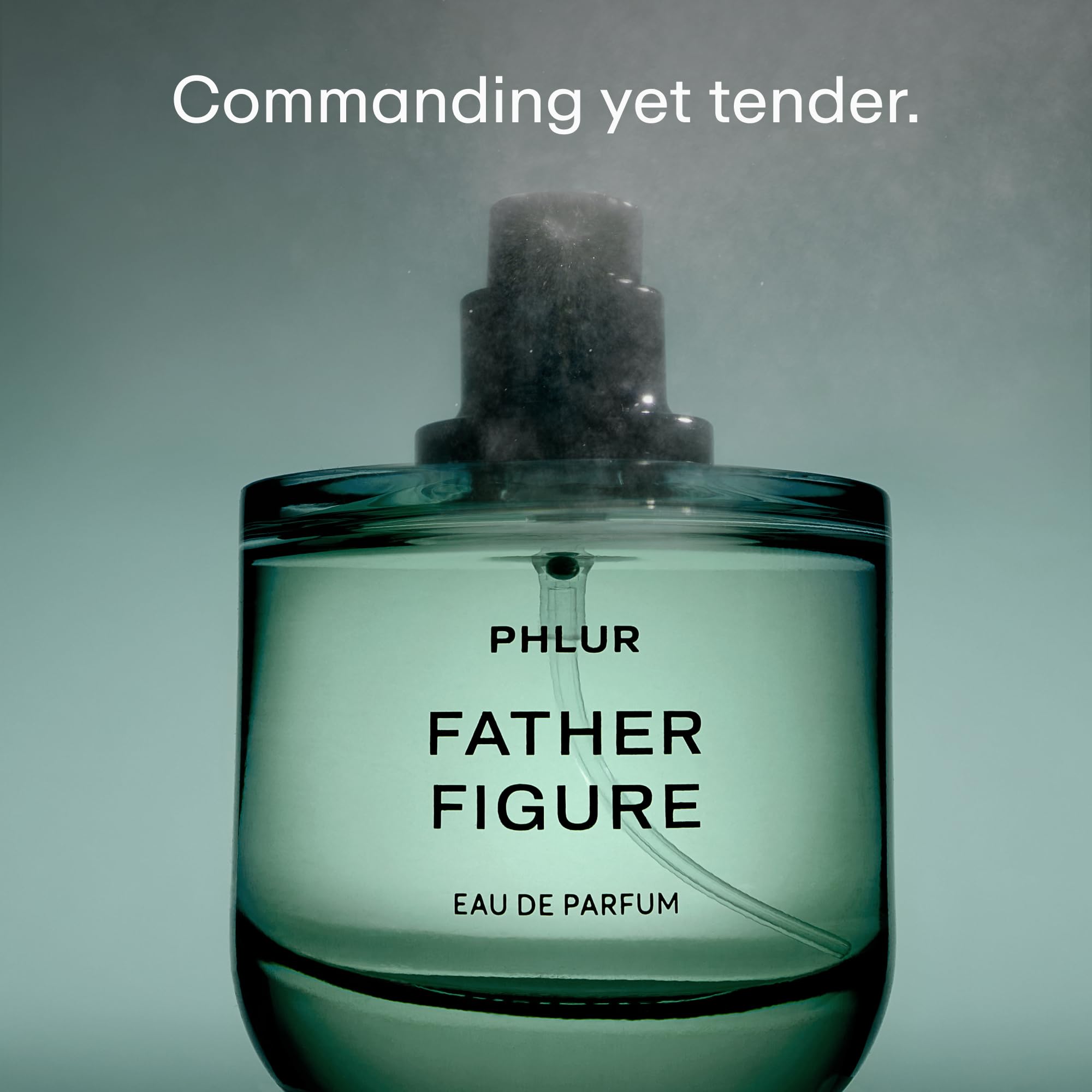 PHLUR Father Figure magnetic ceramic cap enhances premium packaging and easy access.