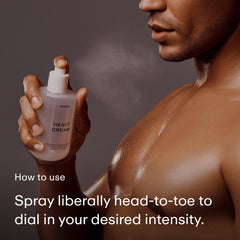 PHLUR Heavy Cream applied to hair, subtle vanilla scent on strands.