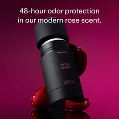 Envase elegante de PHLUR Rose Whip para uso diario