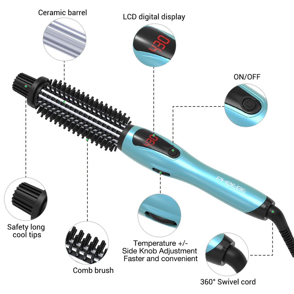 PHOEBE curling iron dual voltage for travel use worldwide