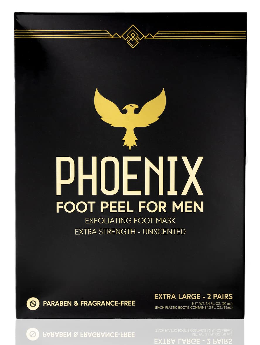 Phoenix Foot Peel para Hombres: caja y accesorios para uso doméstico seguro.