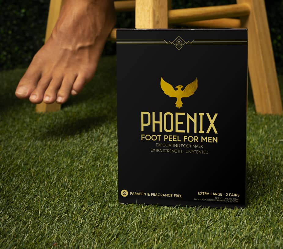Phoenix Foot Peel para Hombres: talón suave tras el tratamiento, piel renovada.