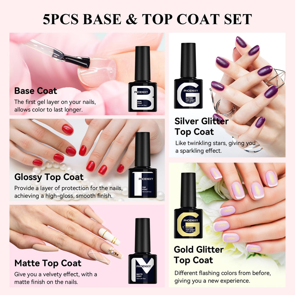 Phoenixy matte top coat bottle illustrating modern velvet finish for contrast looks.