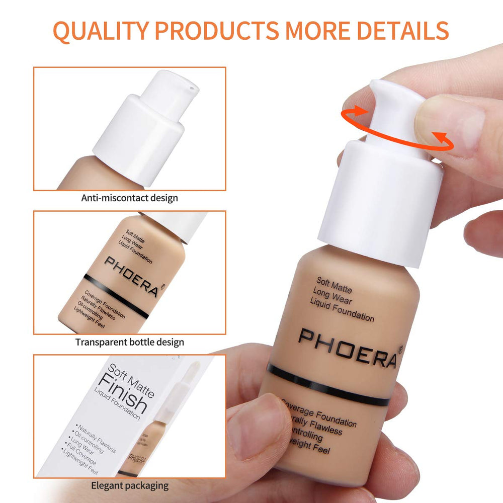 Phoera aplicación portátil para viaje, maquillaje práctico y rápido.