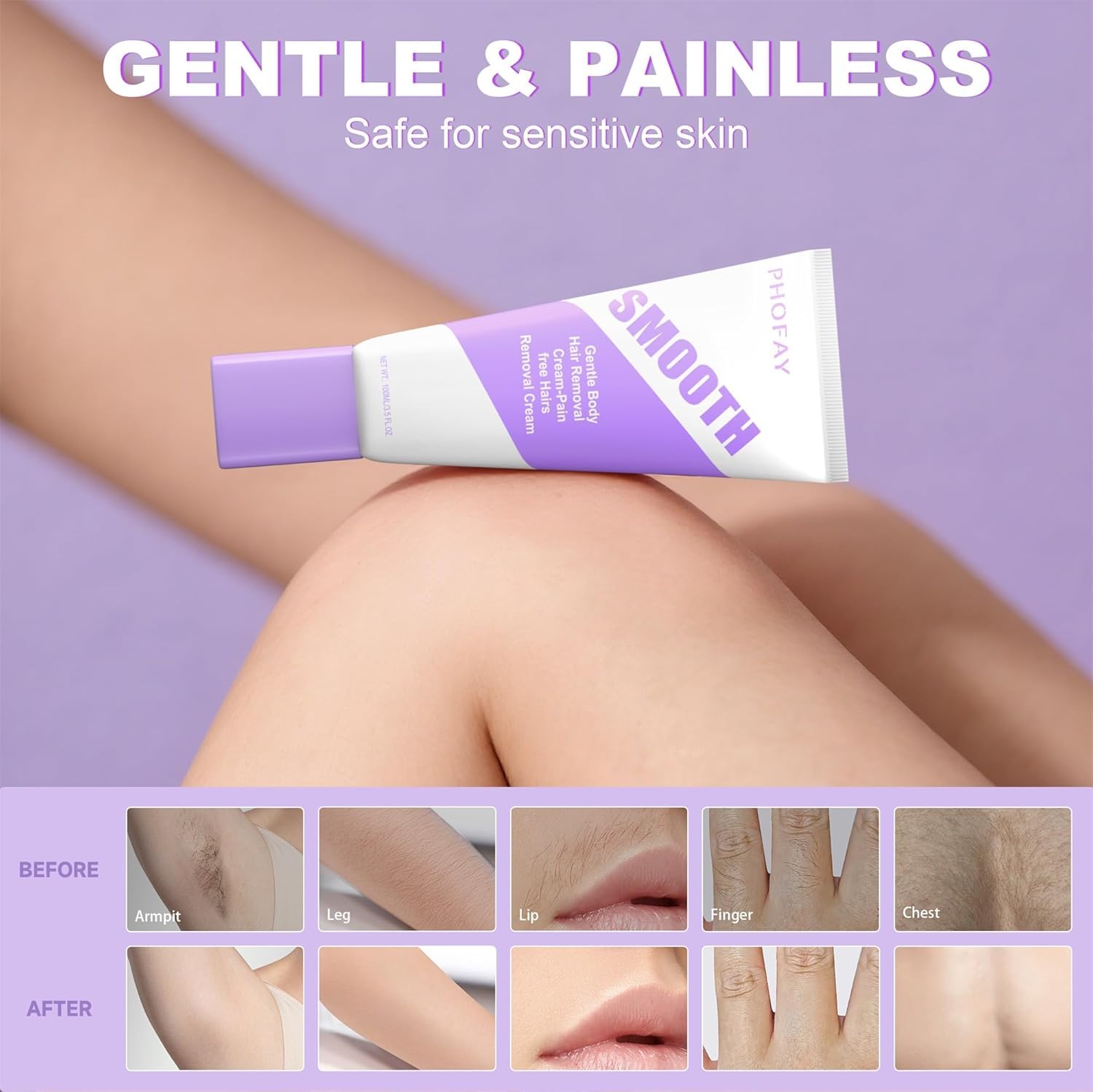 PHOFAY hair removal cream pack of two offers value for households.