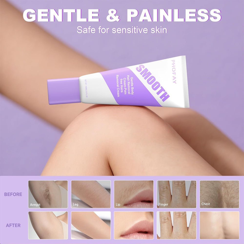 PHOFAY hair removal cream pack of two offers value for households.