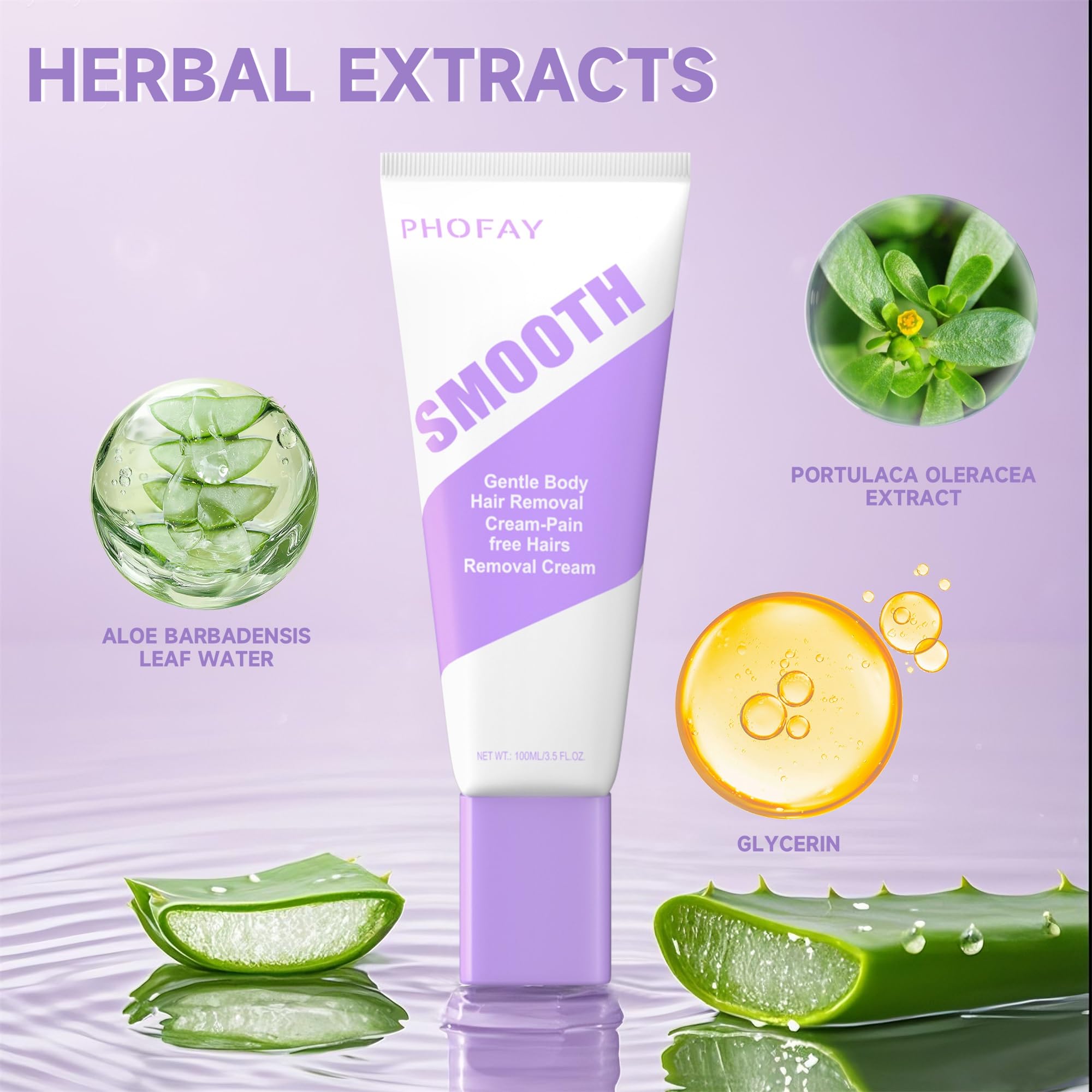 PHOFAY travel-size tube shown for convenient depilation on the go.