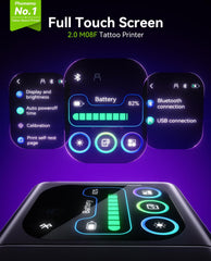 Phomemo M08F Plus touchscreen panel for easy stencil setup