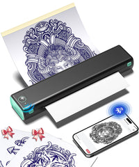 Phomemo M08F tattoo printer front view for portable studio setup