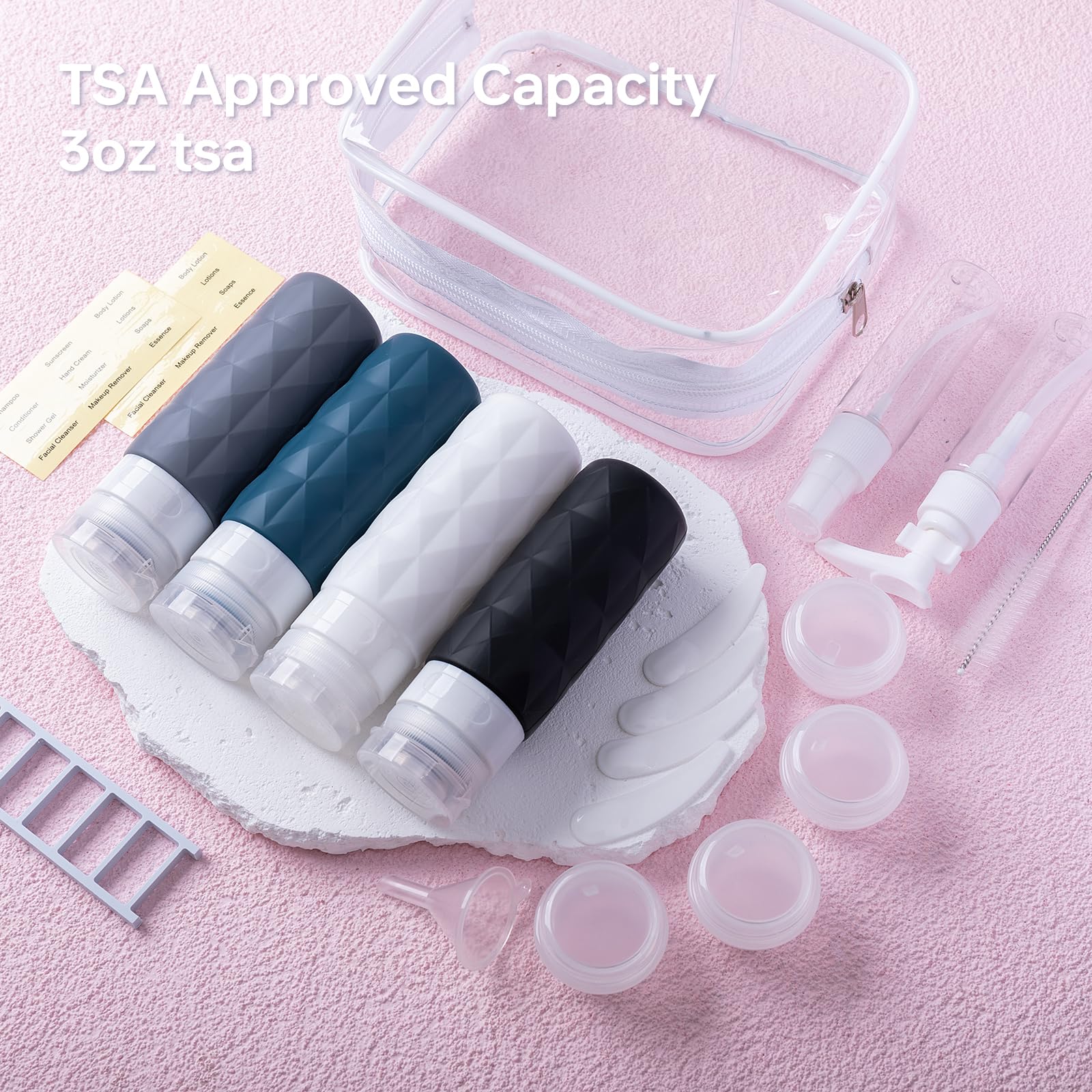 PHOVSUV travel accessories included highlight refillables and organized packing.