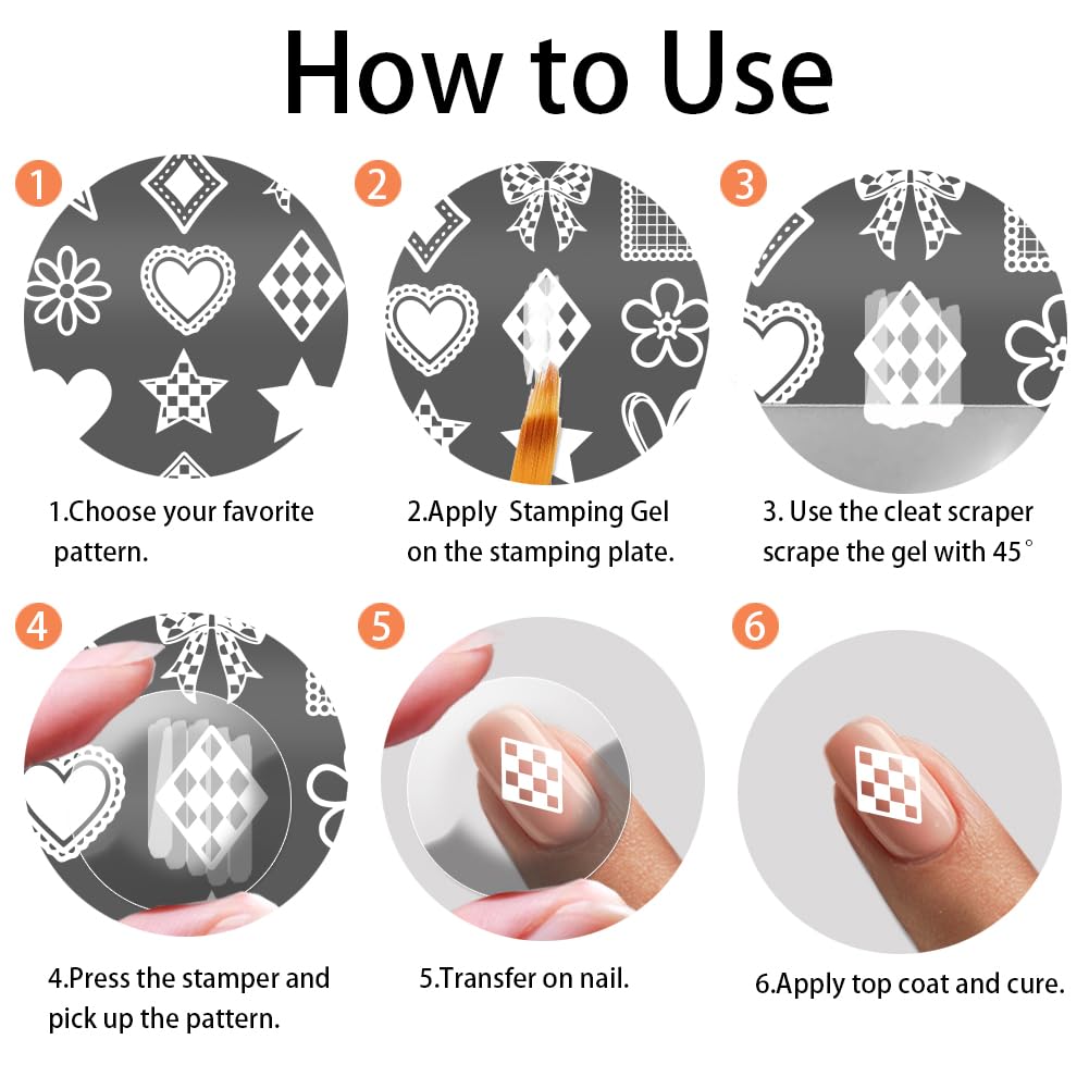 PH PandaHall star-pattern stamping plate for versatile nail designs.