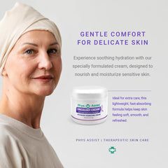 PhysAssist crema oncológica: ingredientes botánicos y aroma natural calmante.