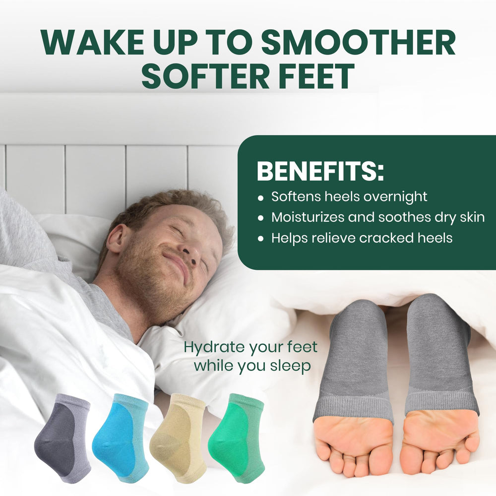 PhysFlex Moisturizing Socks at-home spa setup for pampering foot care