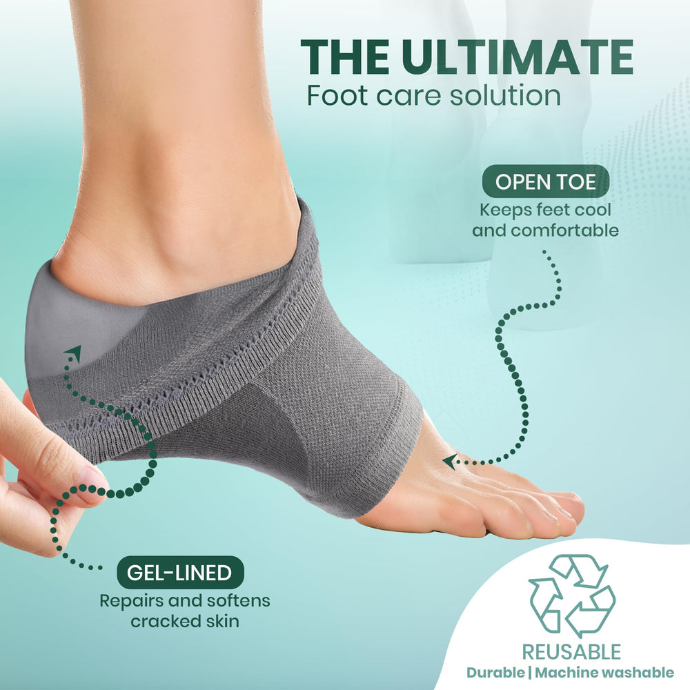 PhysFlex Moisturizing Socks being machine-washed for easy care