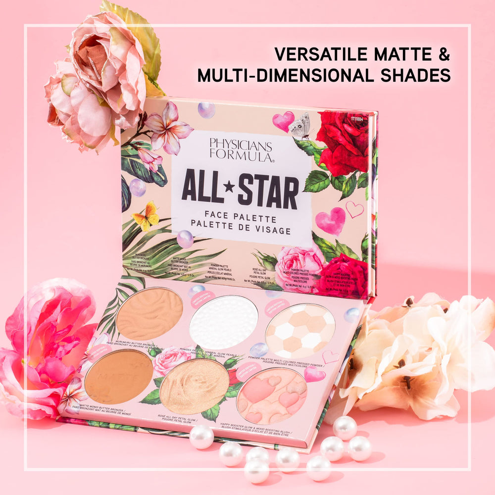 Physicians Formula All-Star Face Palette: polvos faciales Mineral Glow para acabado suave.