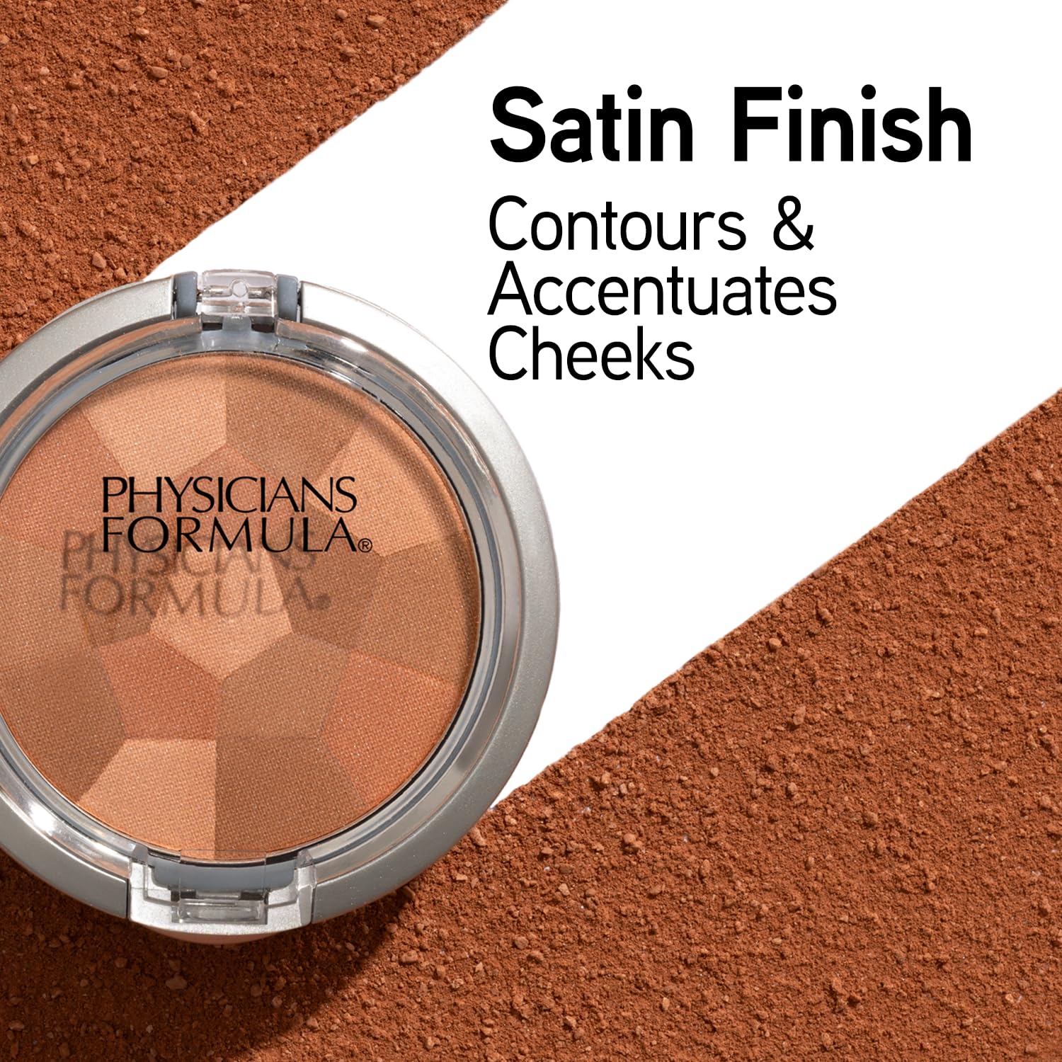 Blush compacto de Physicians Formula; aplicación suave en pómulos