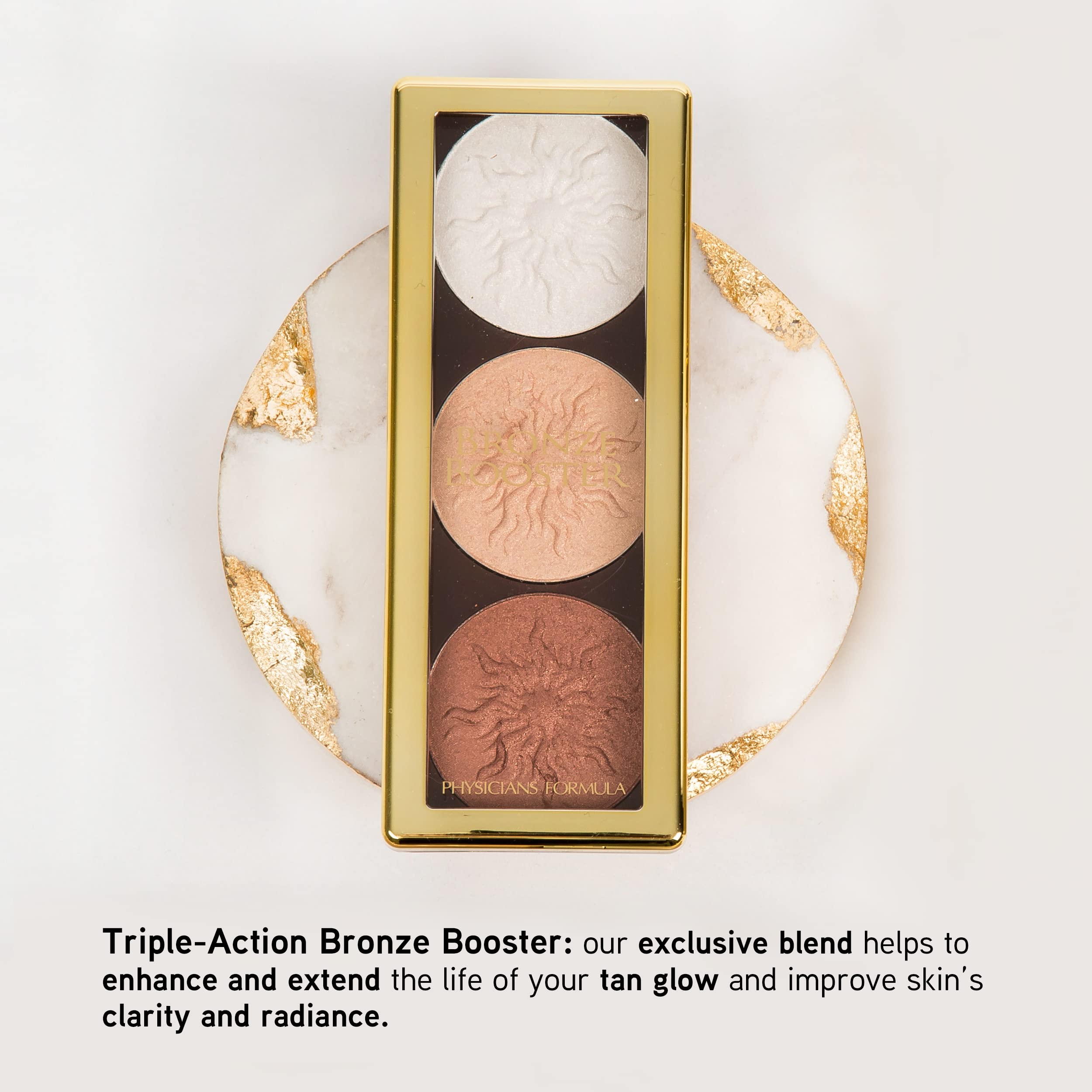 Physicians Formula bronceador con efecto brillos suave y natural.