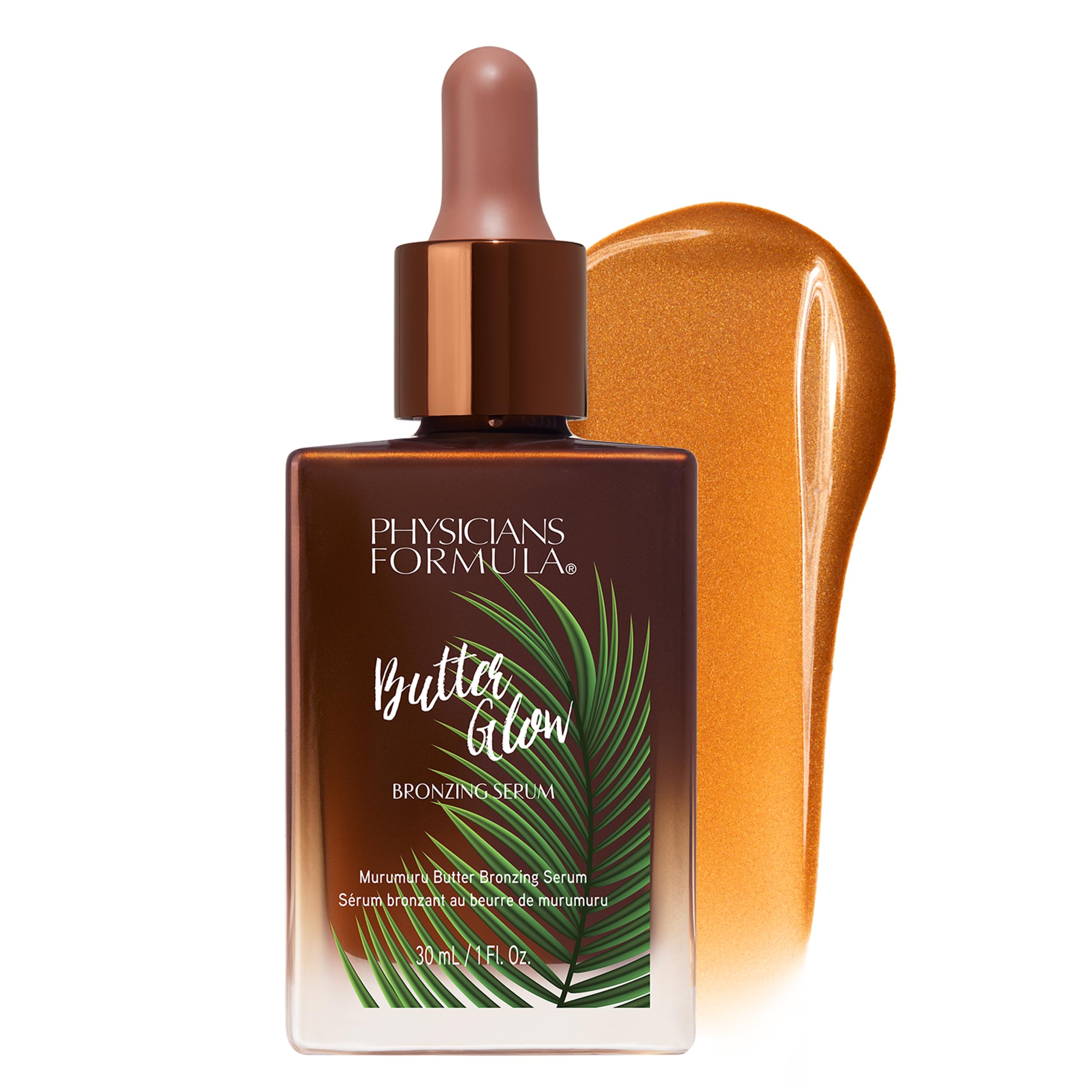 Sérum bronceador Butter Glow de Physicians Formula sobre botella elegante para un acabado natural