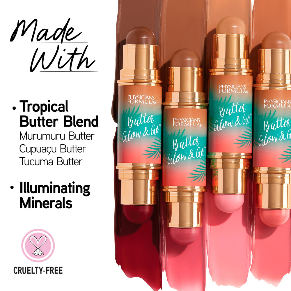 Physicians Formula Butter Glow Go Stick formato 2 en 1 para mejillas ojos y labios